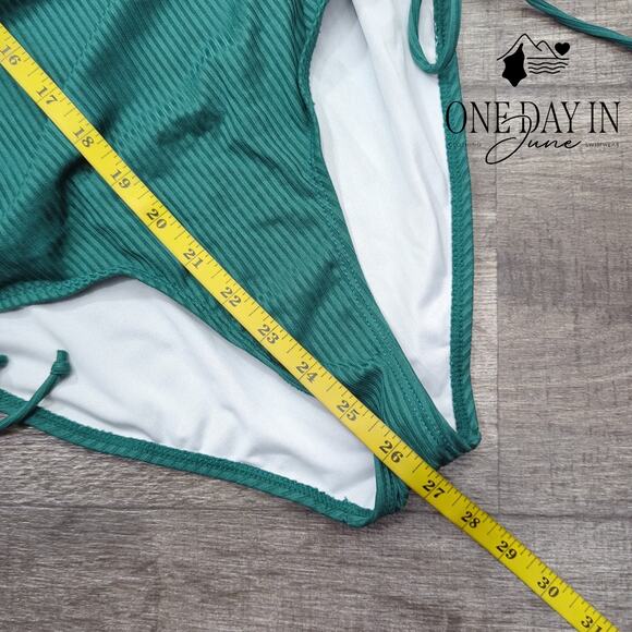 Aleumdr Ribbed Tummy Control One Piece Swimsuit Size M - Picture 5 of 6